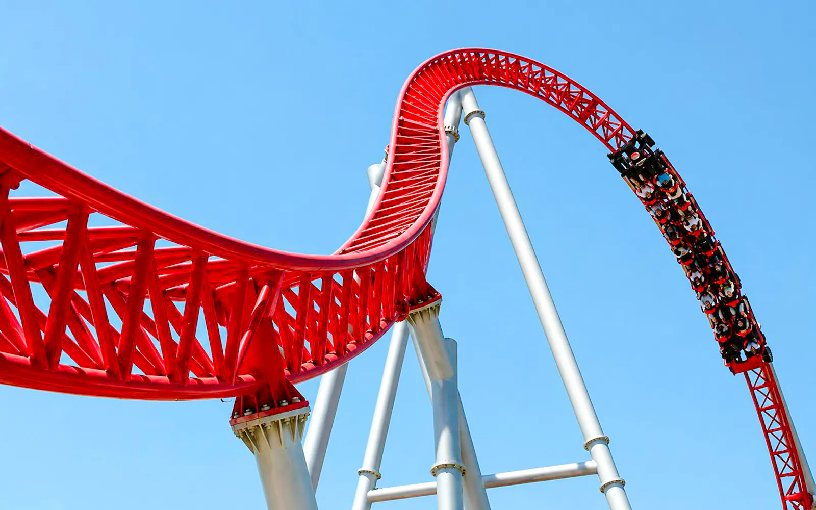 Roller coaster ride at Vialand Theme Park, Istanbul.