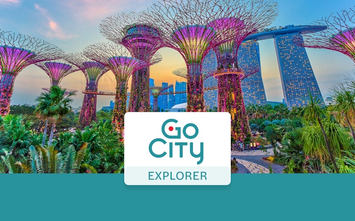 Marina Bay Sands and Gardens by the Bay with Supertree Grove in Singapore, Go City Explorer Pass.