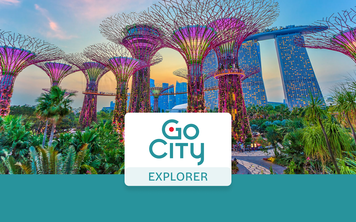 Marina Bay Sands and Gardens by the Bay with Supertree Grove in Singapore, Go City Explorer Pass.