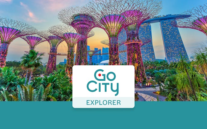 Marina Bay Sands and Gardens by the Bay with Supertree Grove in Singapore, Go City Explorer Pass.