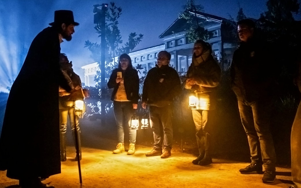 Actor portraying Don Isidro during Viña Concha y Toro Nighttime Dinner Show, Chile.