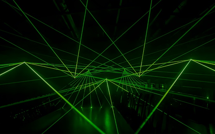 Laser light show at Science Centre Singapore.