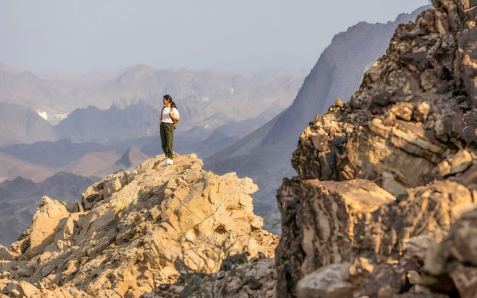 Hatta Wadi during golden hour