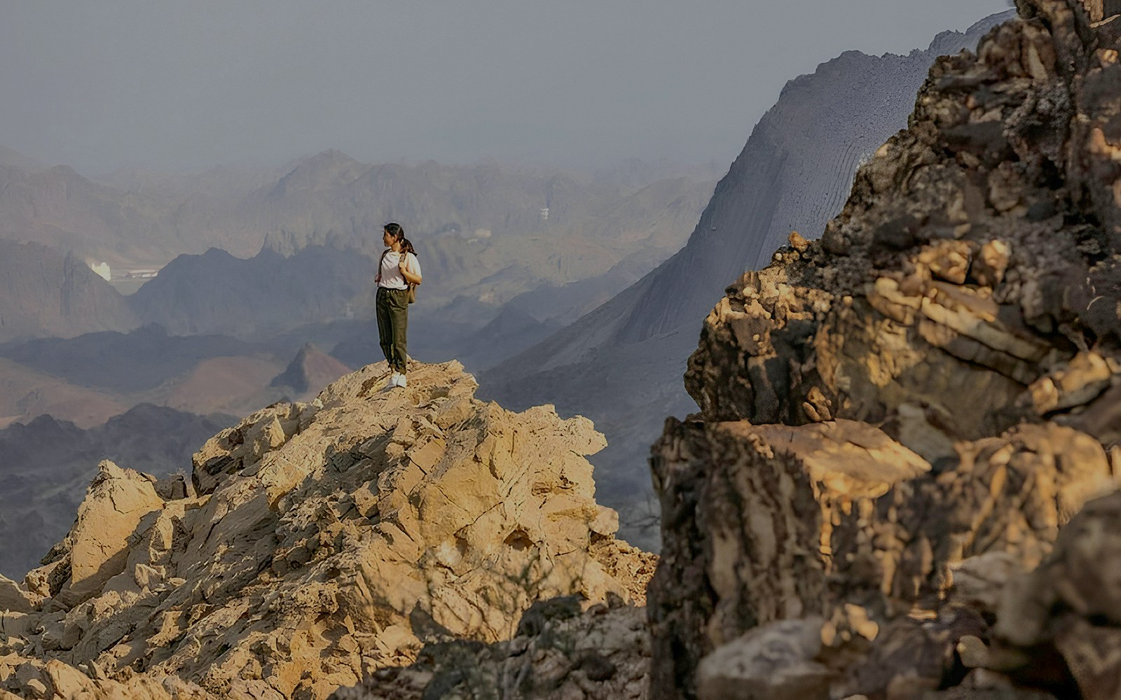 Hatta Wadi during golden hour