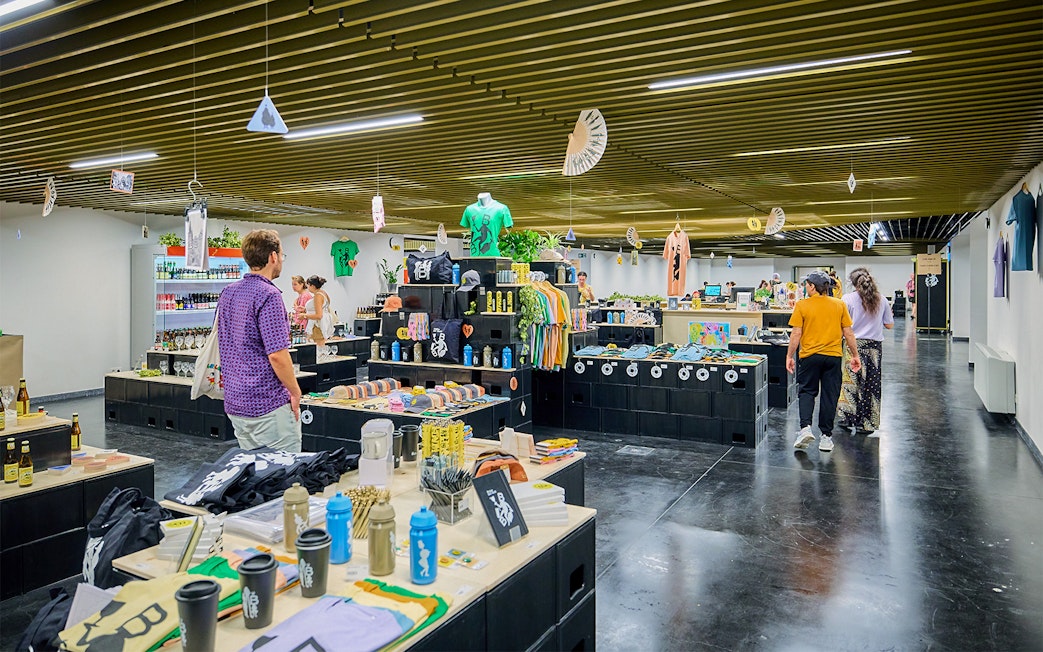 Brussels souvenir shop interior near Choco-Story Museum and Belgian Beer World.