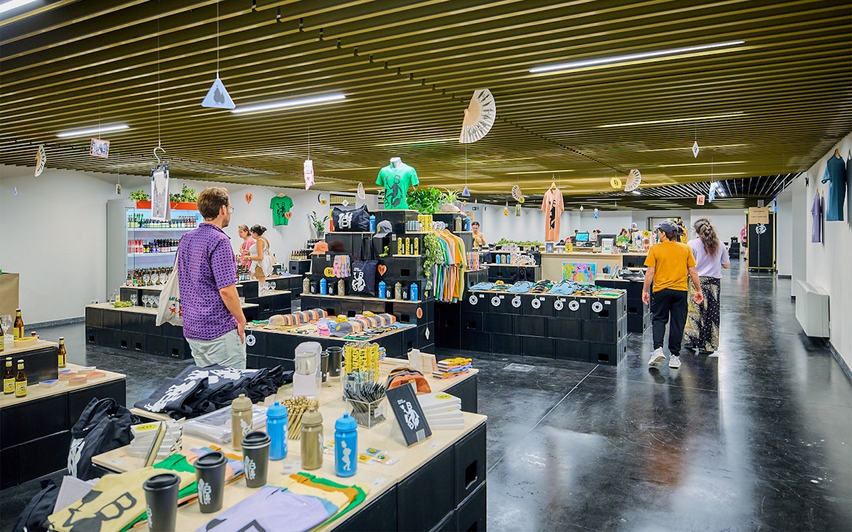 Brussels souvenir shop interior near Choco-Story Museum and Belgian Beer World.