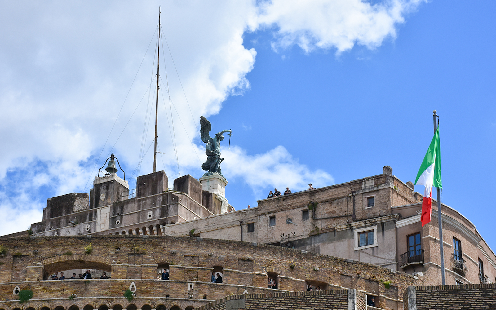 Detail of the panoramic terrace of Castel Sant' Angelo