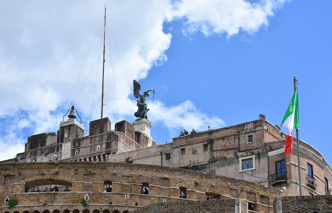 Detail of the panoramic terrace of Castel Sant' Angelo