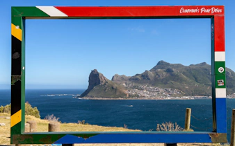 Chapman's Peak Drive view of Cape of Good Hope coastline, Cape Town.