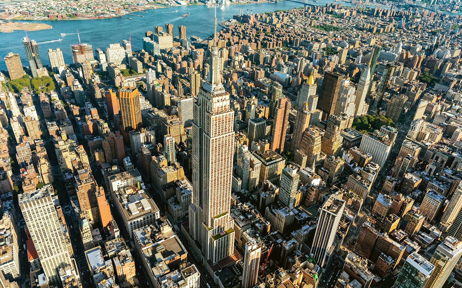 Aerial view of Empire State Building