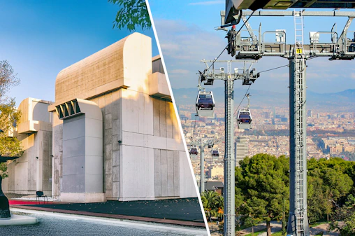 Zestaw biletów: Kolejka linowa Montjuïc + Bilety do Fundacji Joan Miro