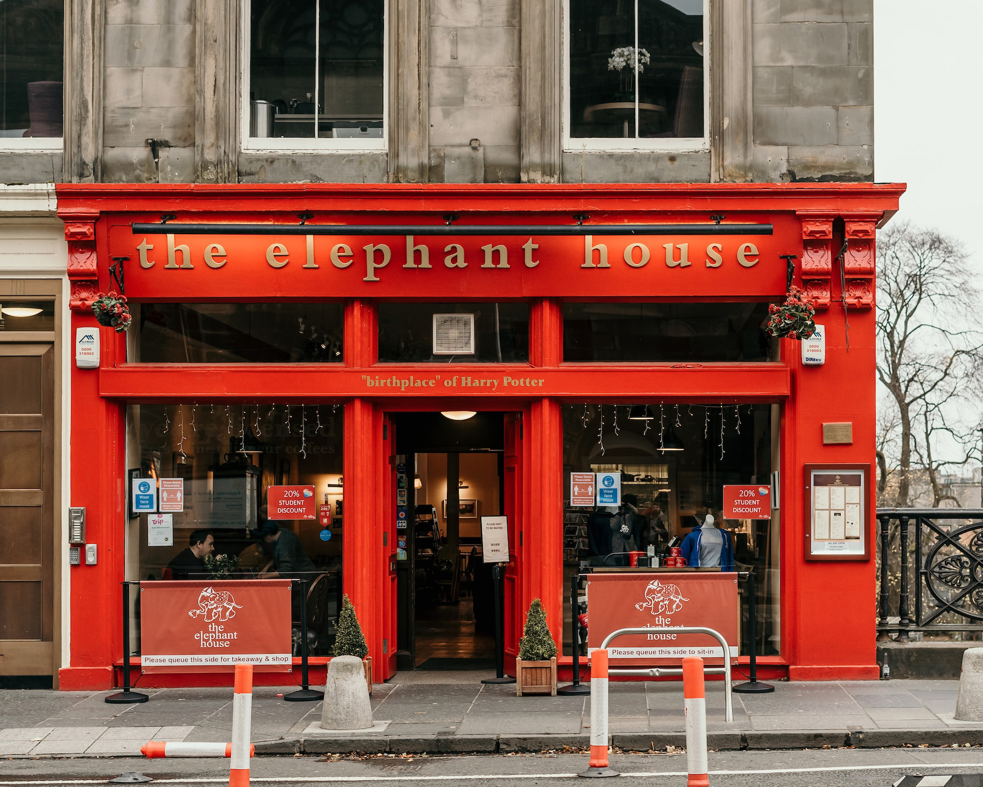 The Elephant House café in Edinburgh, known as the birthplace of Harry Potter.