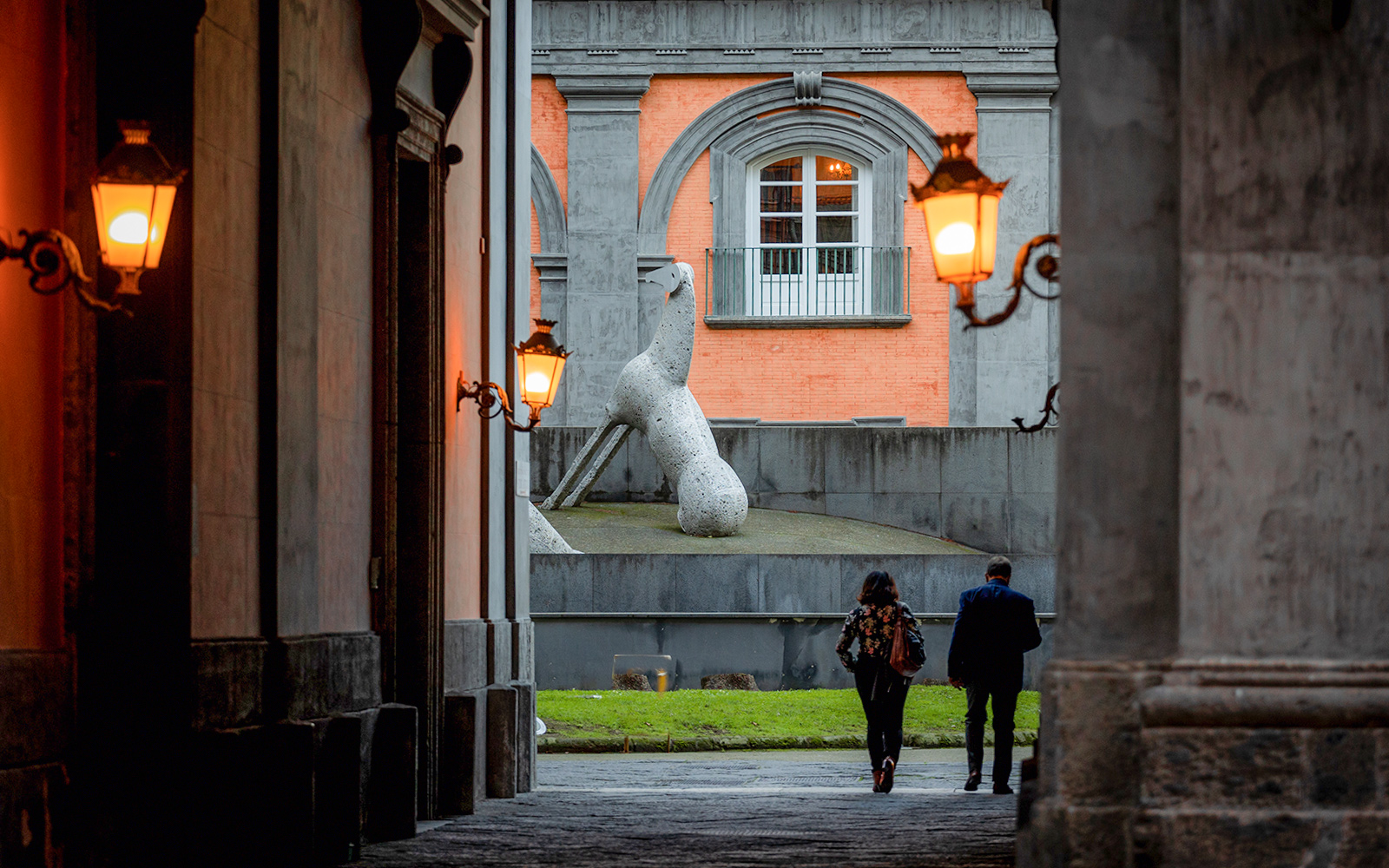 Courtyard to the Garden at the Royal Palace of Naples