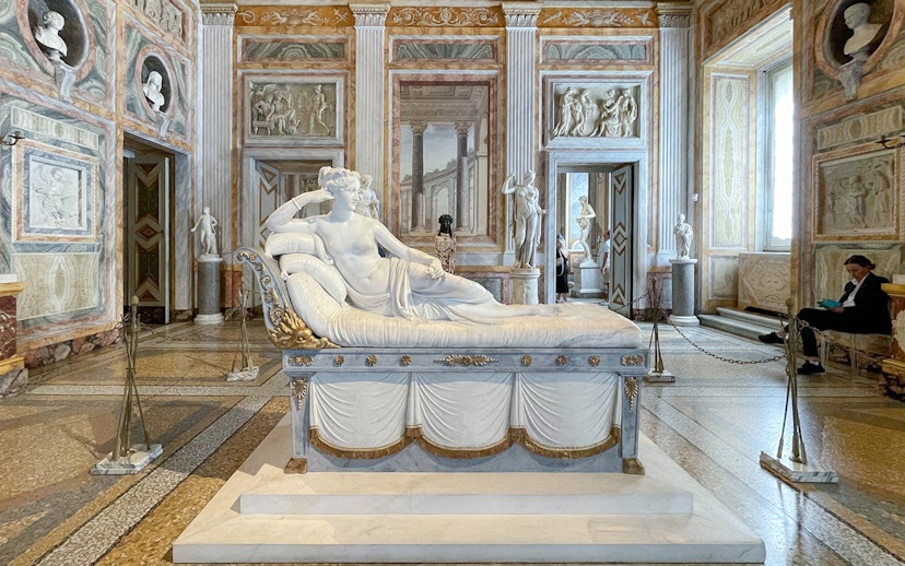 Sculpture of Venus Victrix in Borghese Gallery, Rome, Italy.