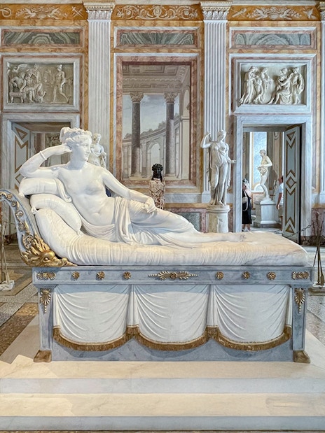 Sculpture of Venus Victrix in Borghese Gallery, Rome, Italy.
