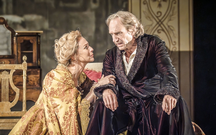 Actors in period costumes performing in Grace Pervades West End show.