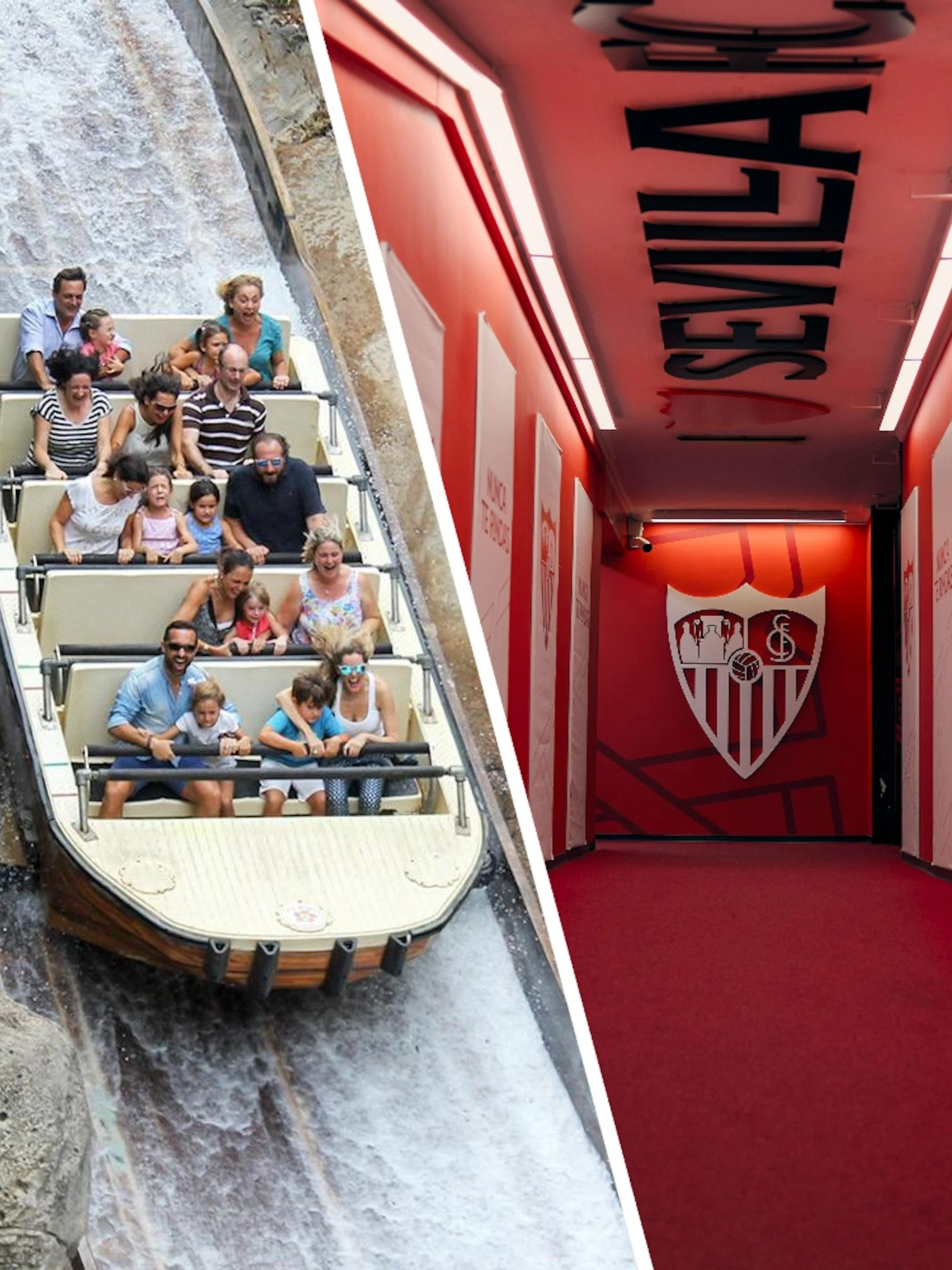 Players' tunnel at Ramón Sánchez-Pizjuán Stadium, Sevilla FC home ground.