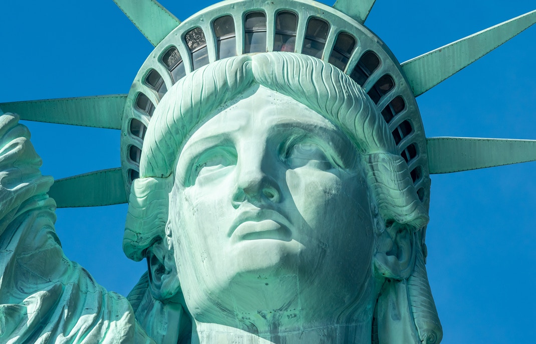 The Head - statue of liberty construction architecture