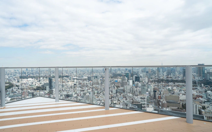 Tokyo skyline view from Shibuya Sky Observation Deck.