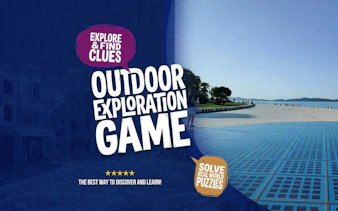 Outdoor exploration game in Zadar with clues and puzzles by the sea.