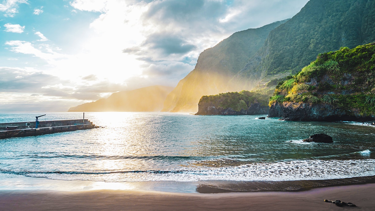 Madeira island sunrise during spring