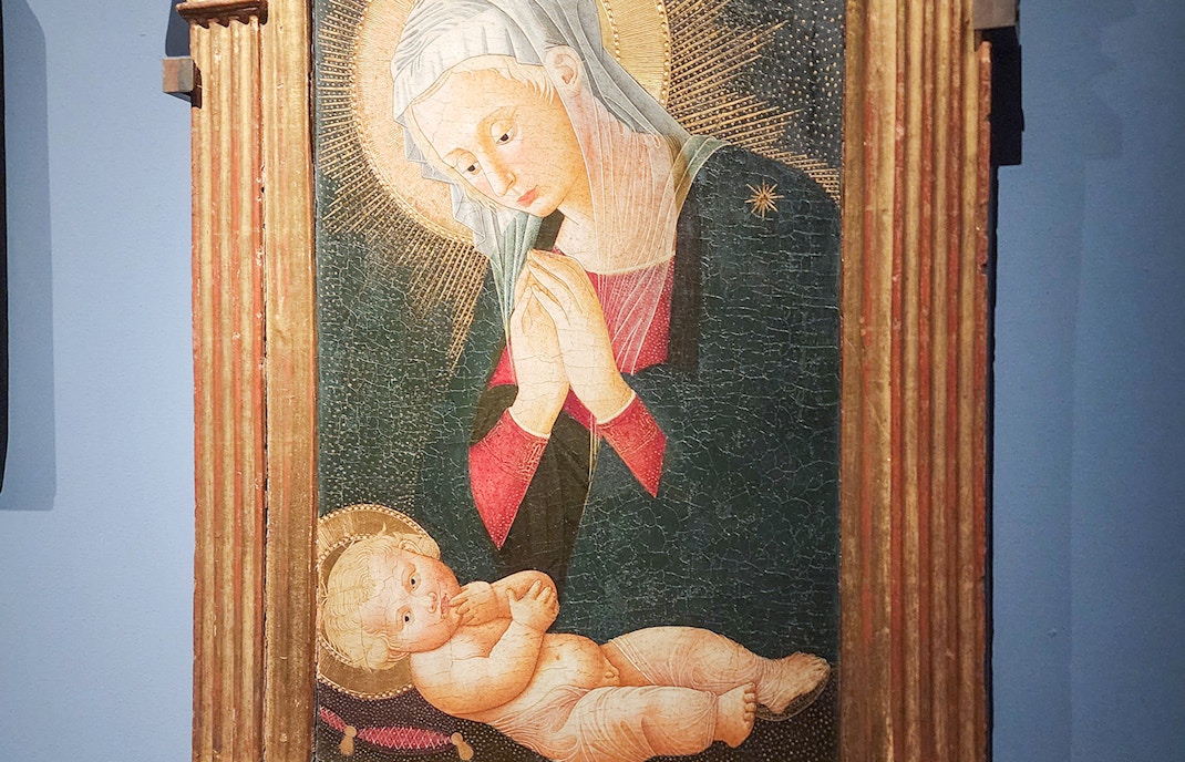 Madonna and Child painting at Accademia Art Gallery, Florence.