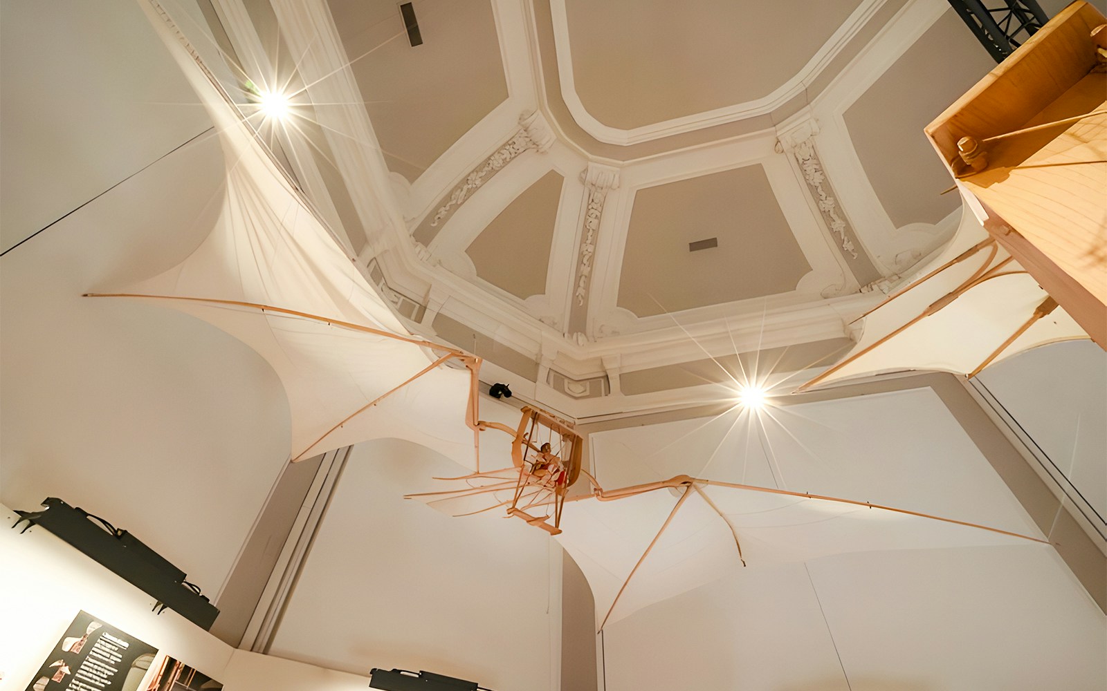 Flying vehicle model displayed at Leonardo3 Museum, Milan.