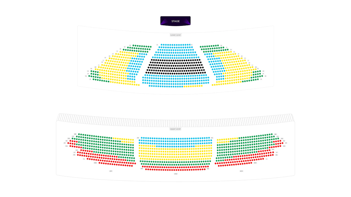 KA Theater seating chart image