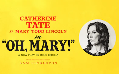Catherine Tate as Mary Todd Lincoln in "Oh, Mary!" Westend show poster.