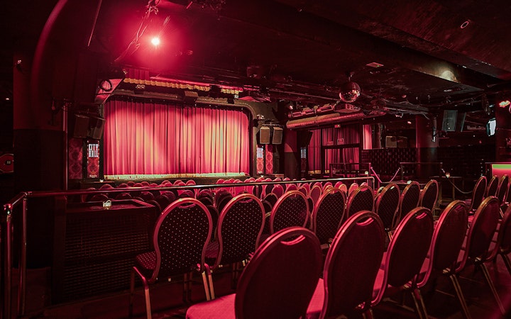 City Hall Theatre seating and stage for Flamenco show.
