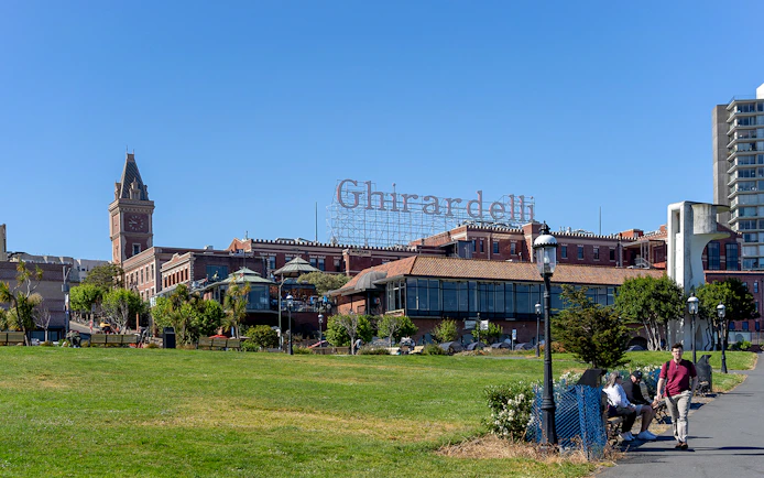 Ghirardelli Square view on Fisherman’s Wharf Walking Tour, San Francisco.