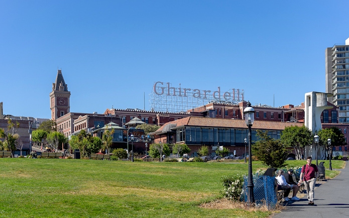 Ghirardelli Square view on Fisherman’s Wharf Walking Tour, San Francisco.