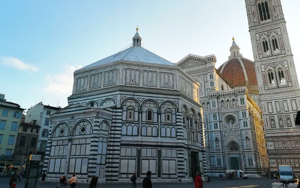 Florence Cathedral with Baptistery and Giotto's Campanile in the morning light.