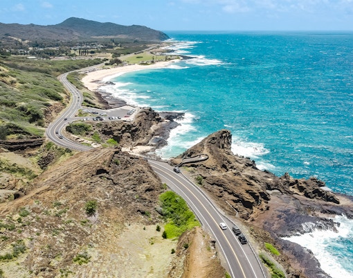 Halona Blowhole aerial view