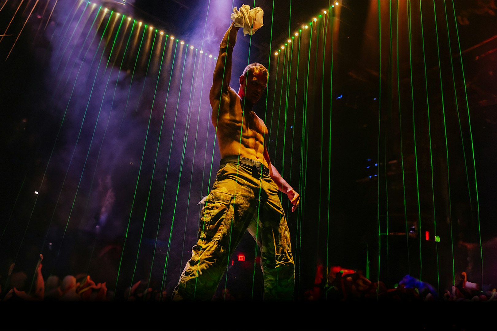 Performer on stage at Australia's Thunder from Down Under show.