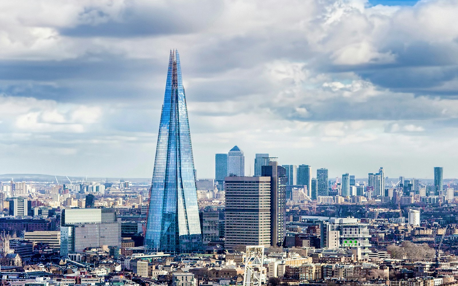 View from The Shard in London, showcasing city skyline