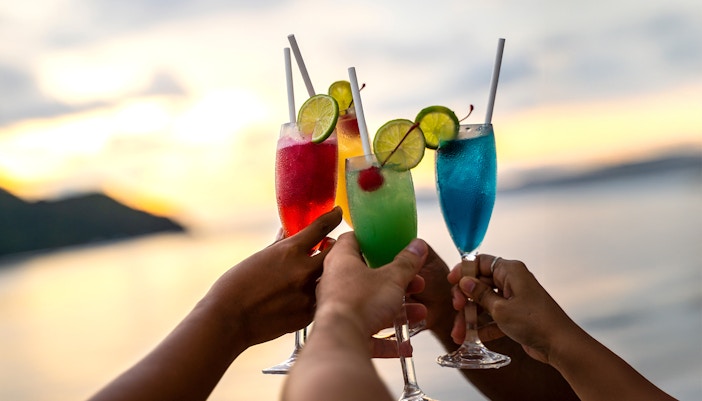 Outdoor seating area at Secret Lagoon
