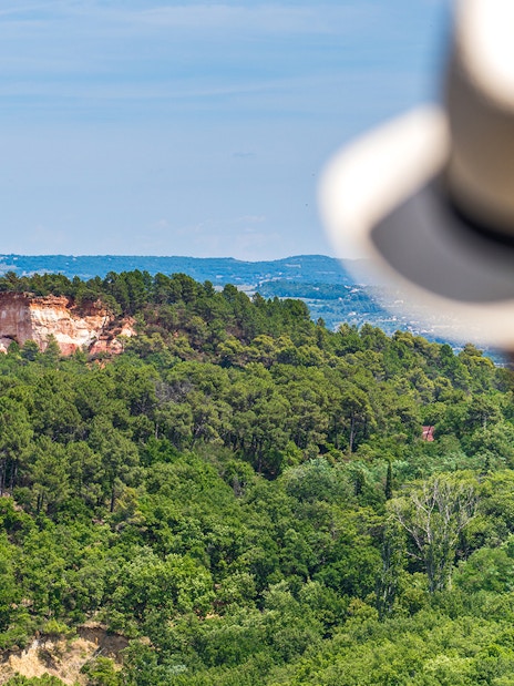 Scenic view of Luberon forest and cliffs during Lavender Morning Tour.