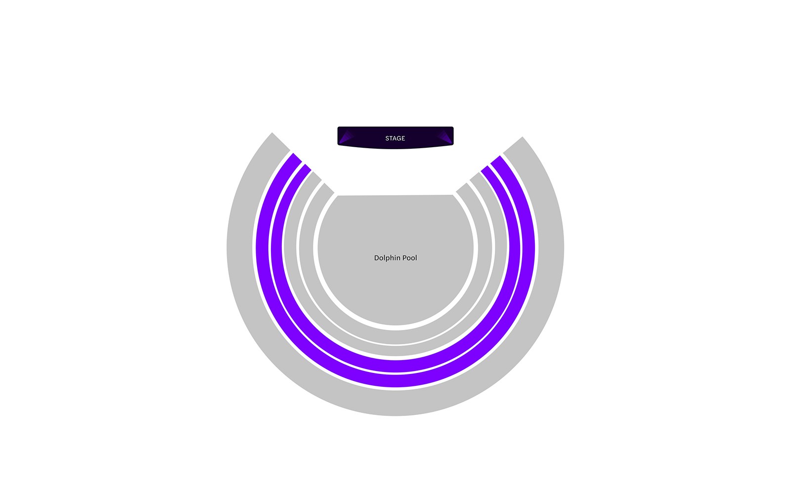 deluxe seats section for phuket dolphin show