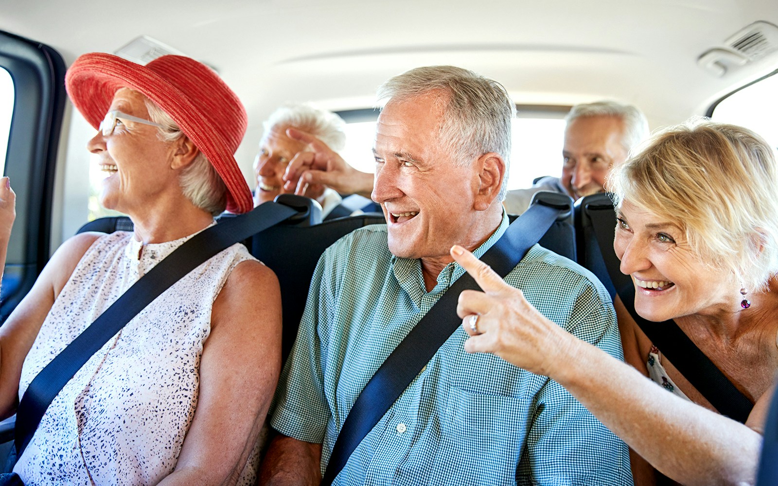 Guests enjoying scenic views during transfer from Prague to Český Krumlov via Hluboká.