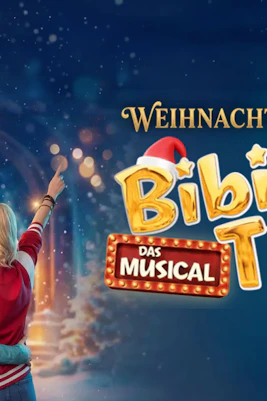 Bibi & Tina musical poster with festive theme in Berlin.