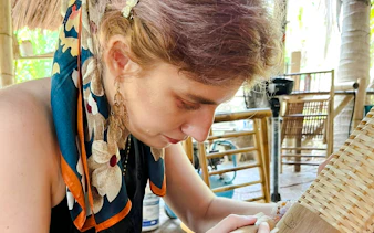 Crafting bamboo in Hoi An, Vietnam, showcasing local culture and sustainability.