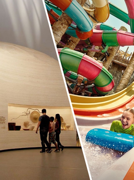 Visitors exploring exhibits at Zayed National Museum.