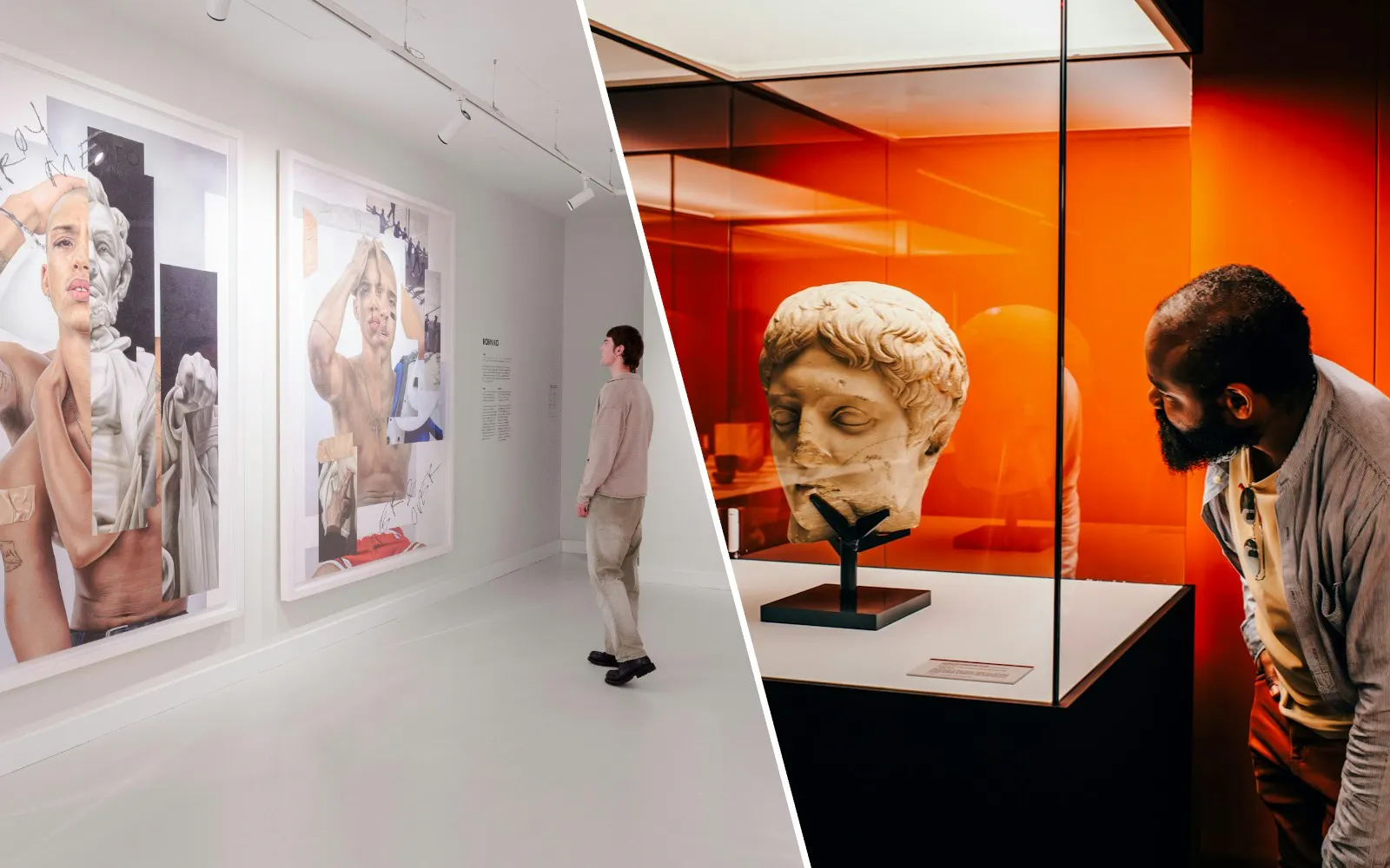 Art installations and sculptures at Moco Museum Barcelona.