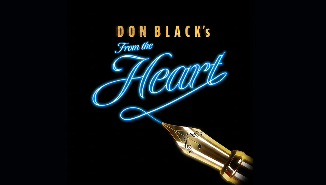 From the Heart show poster with fountain pen graphic, Westend