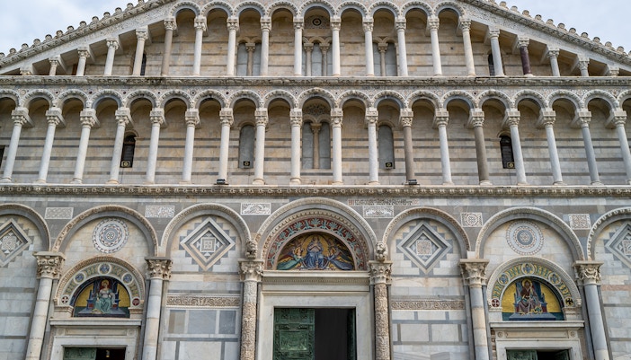 L'affresco dell'Arco di Trionfo nel Duomo di Pisa