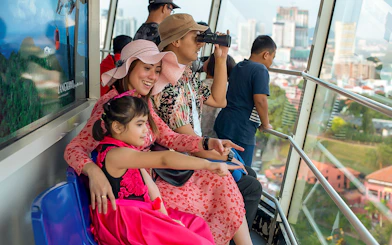 Family enjoying the view from Menara Taming Sari, Melaka.