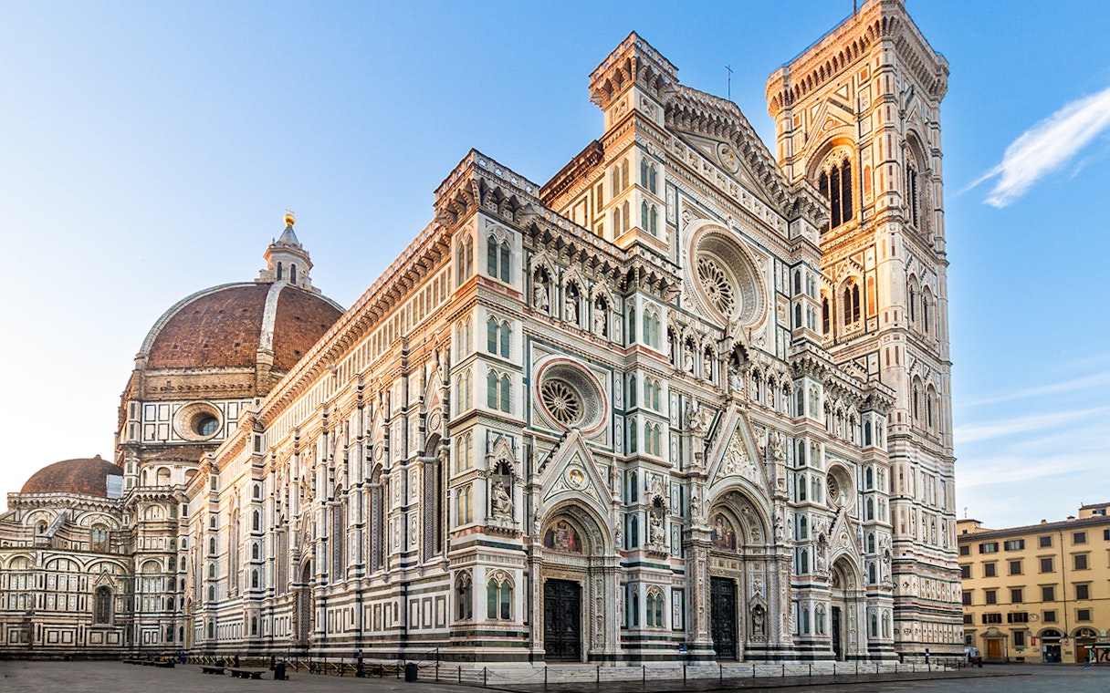 Florence Cathedral with Giotto's Campanile on Heart of Florence Walking Tour.