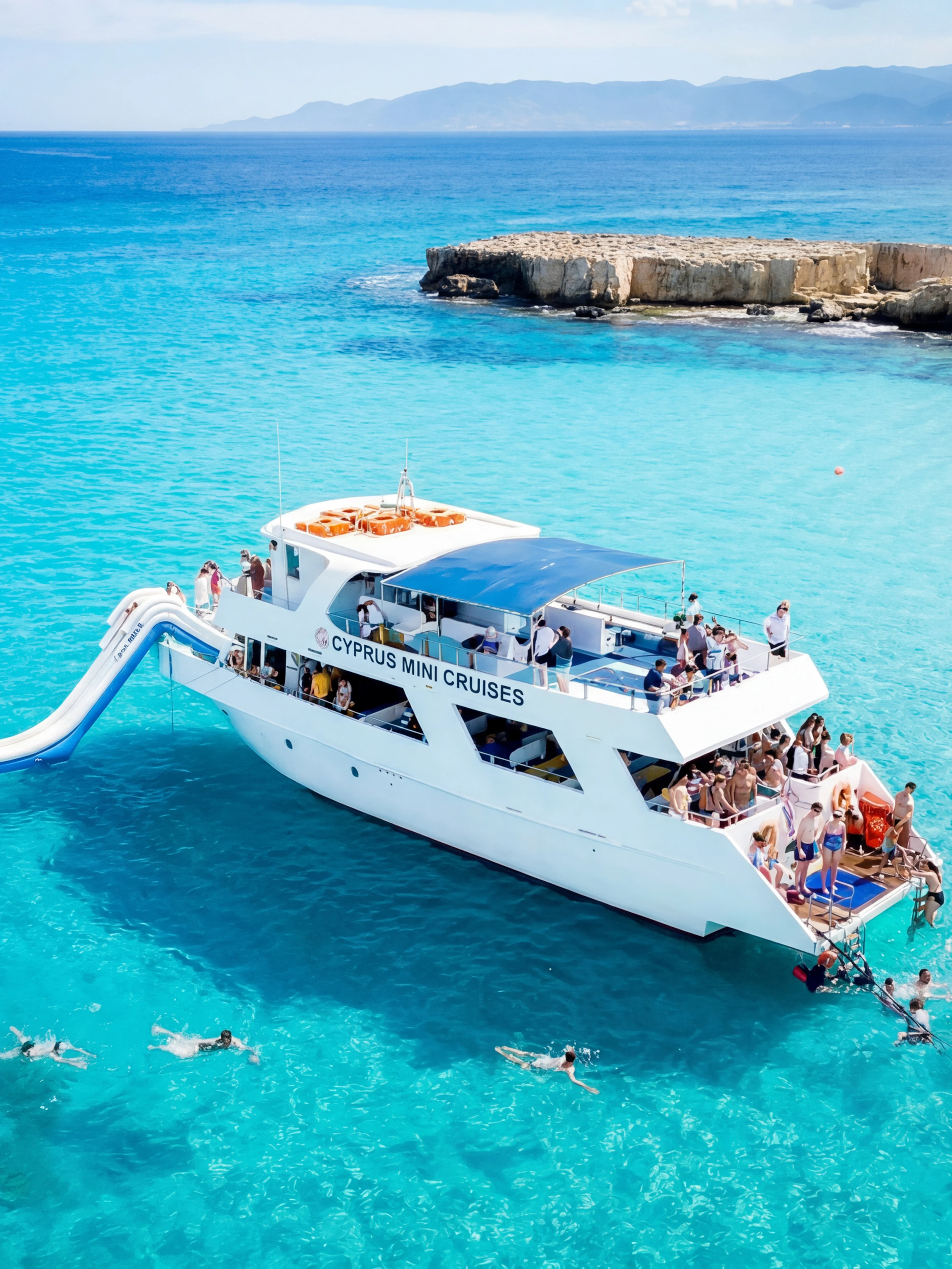 from paphos: aphrodite’s akamas blue lagoon bus & boat tour with waterslide-1