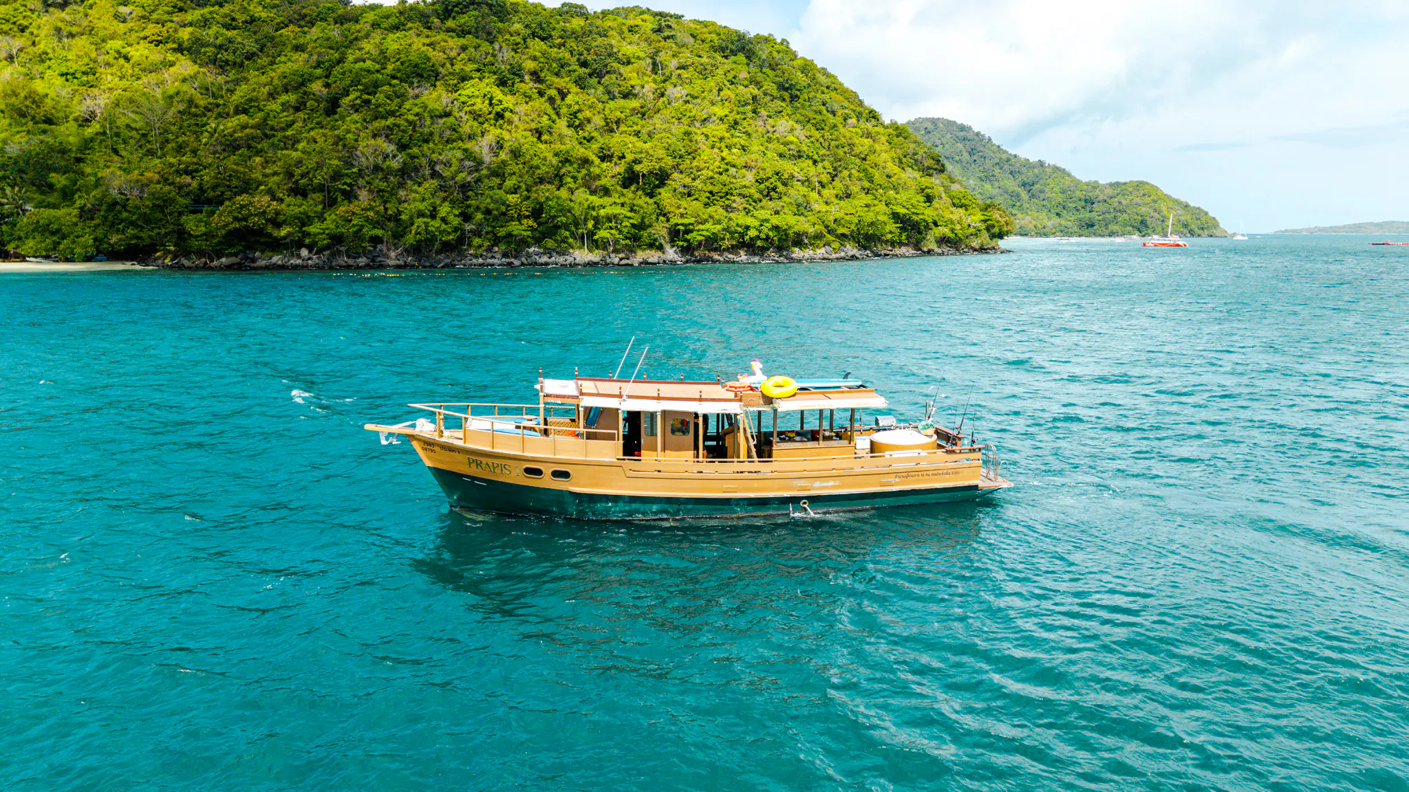 Phuket Private Longtail Boat Charter with Jacuzzi to Coral Island Banana Beach and Promthep Cape
